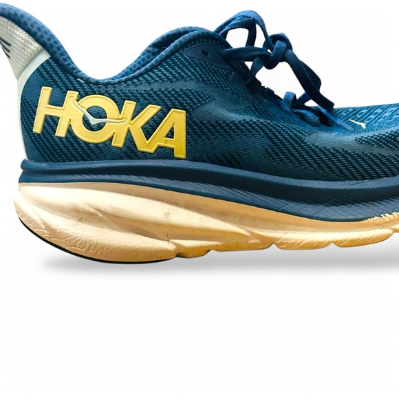 HOKA One One Clifton 9 Men’s Size 11 | Midnight Ocean Bluesteel Running Shoes - Picture 9 of 14